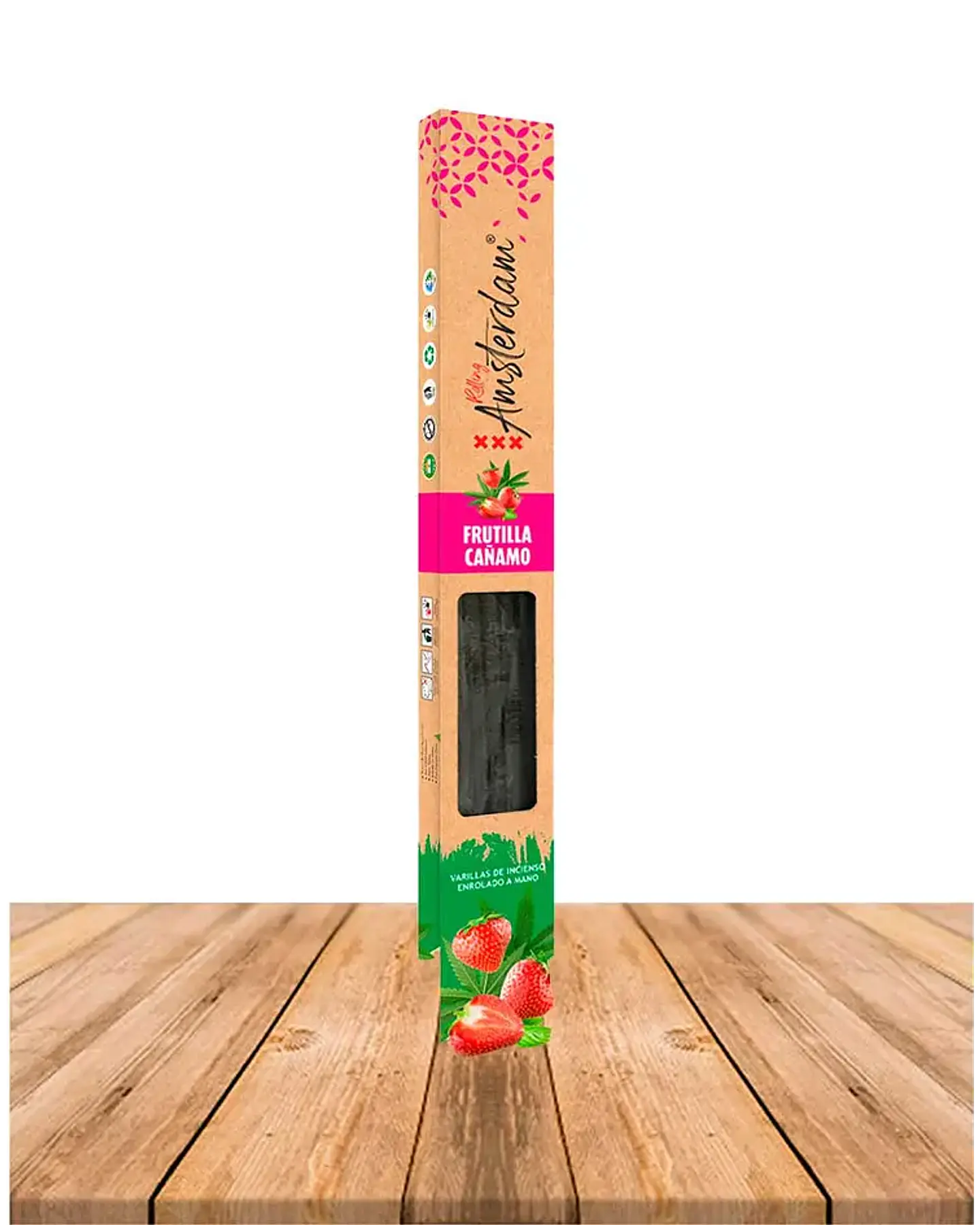 INCIENSO JARDIN ROLLING AMSTERDAM 41 CM FRUTILLA CÁÑAMO 2 HORAS ! 1