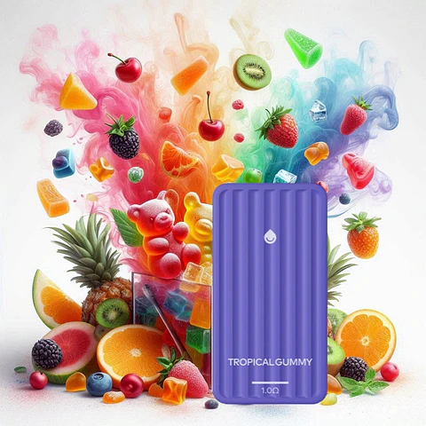 VAPER DESECHABLE TROPICAL GUMMY CLK! POD (REPUESTO) 5000 PUFFS 5% - INNOBAR