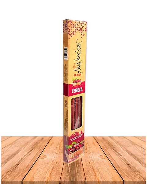 INCIENSO JARDIN ROLLING AMSTERDAM 41 CM CEREZA 2 HORAS !
