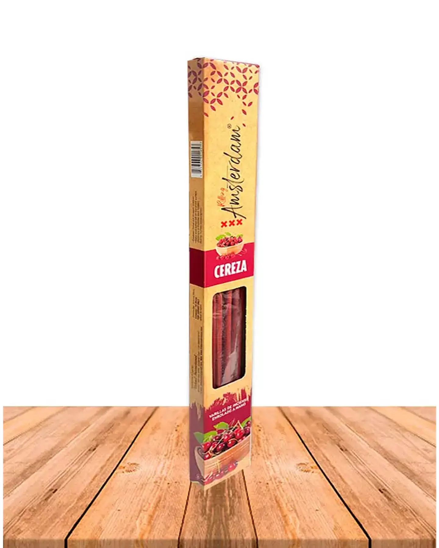 INCIENSO JARDIN ROLLING AMSTERDAM 41 CM CEREZA 2 HORAS ! 1