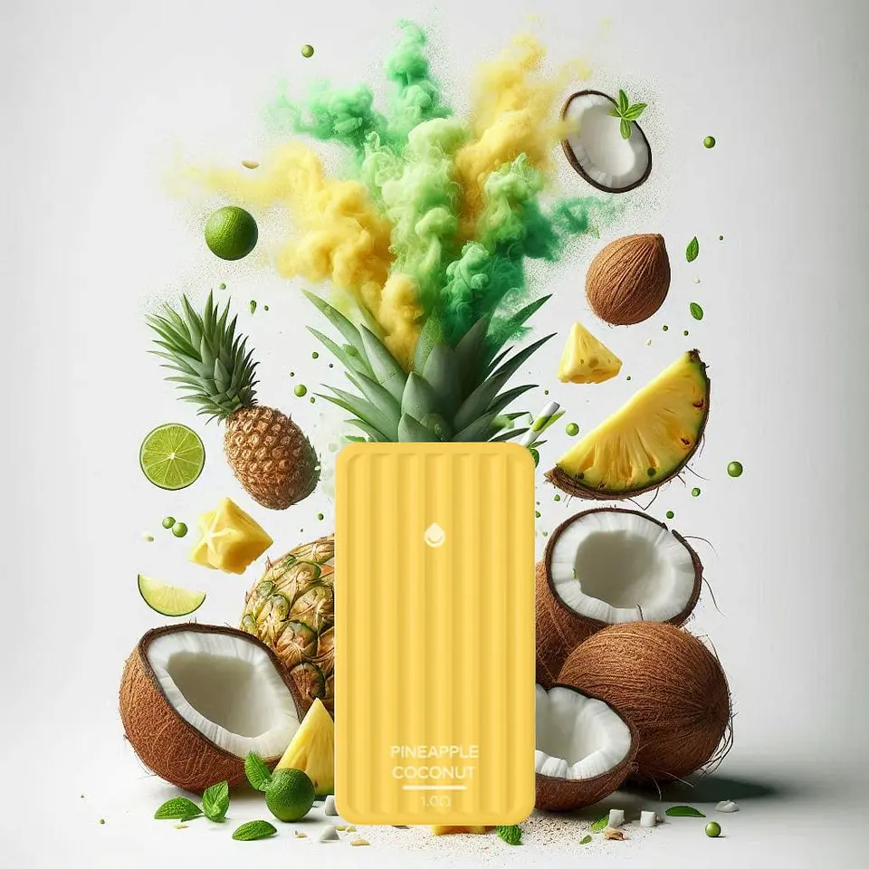 VAPER DESECHABLE PINEAPPLE COCONUT CLK! POD (REPUESTO) 5000 PUFFS 5% - INNOBAR 1