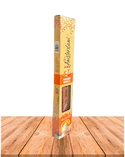 INCIENSO JARDIN ROLLING AMSTERDAM 41 CM NARANJA VAINILLA 2 HORAS !