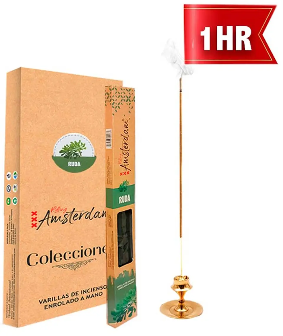 INCIENSO PEQUEÑO ROLLING AMSTERDAM 20 CM RUDA 1 HORA ! 1