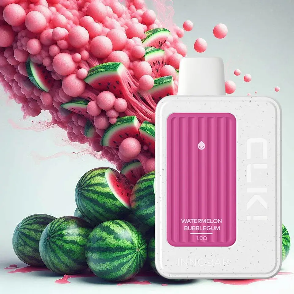 VAPER DESECHABLE WATERMELON BUBBLEGUM CLK! KIT 5000 PUFFS 5% - INNOBAR 1