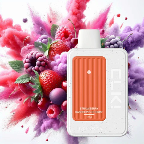 VAPER DESECHABLE STRAWBERRY RASPBERRY CHERRY CLK! KIT 5000 PUFFS 5% - INNOBAR