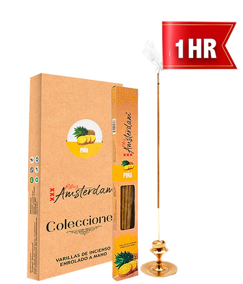 INCIENSO PEQUEÑO ROLLING AMSTERDAM 20 CM PIÑA 1 HORA !