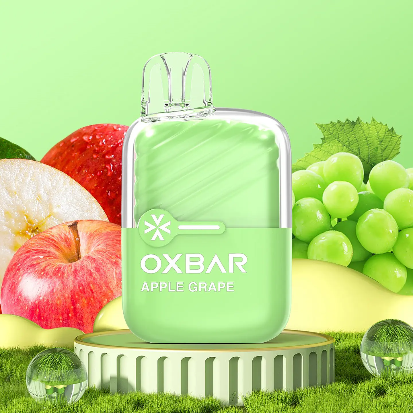 VAPER DESECHABLE UVA MANZANA MINI 2200 PUFFS 5% - OXBAR 1