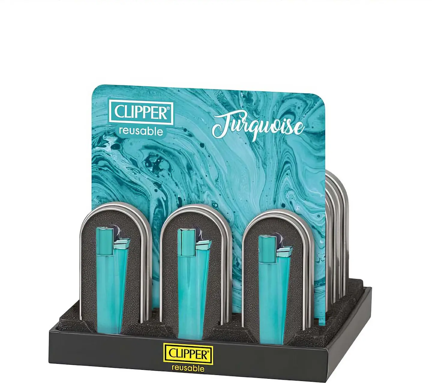 ENCENDEDOR METAL TURQUOISE - CLIPPER 1
