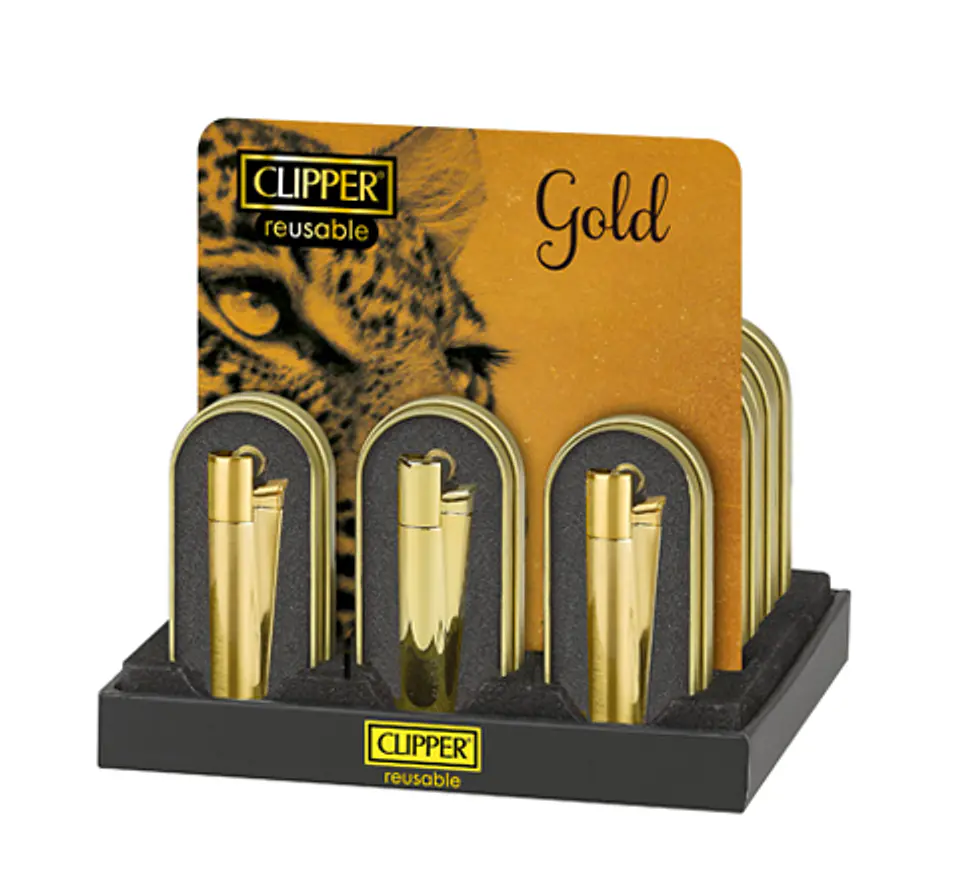 ENCENDEDOR METAL GOLD - CLIPPER 1
