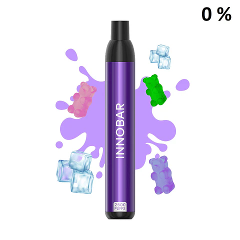 VAPER DESECHABLE TROPICAL GUMMY 2500 PUFFS 0% - INNOBAR