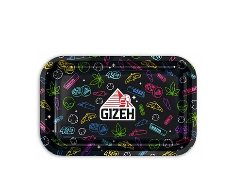 BANDEJA GIZEH METALICA MEDIANA NEGRA 420