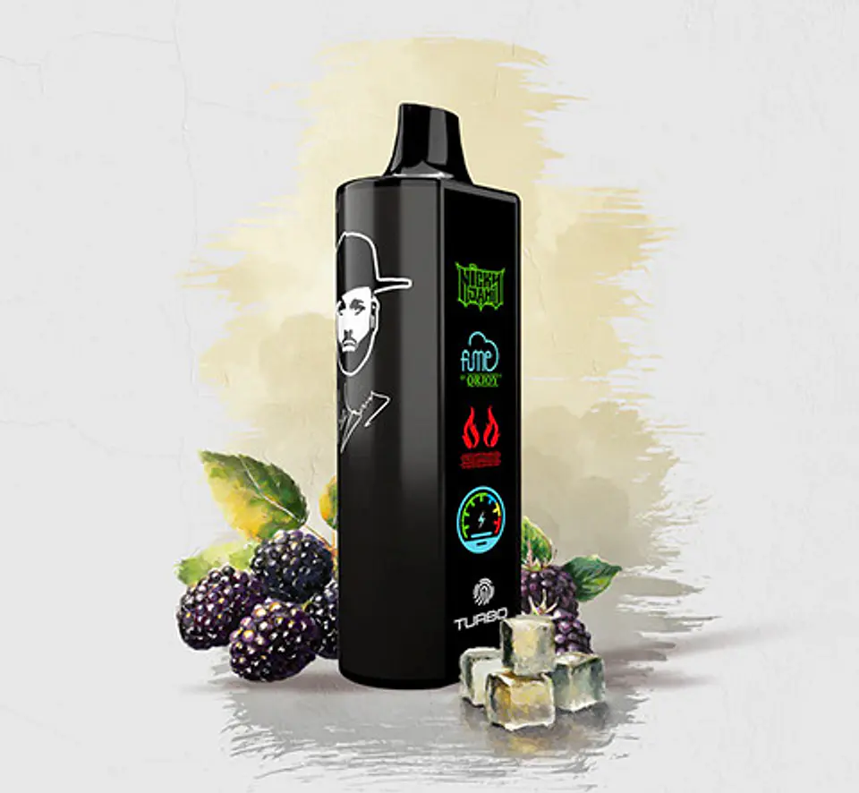 VAPORIZADOR DESECHABLE NICKY JAM FUME 15000 PUFF 0% - BLACK HAT BLACK ICE 1