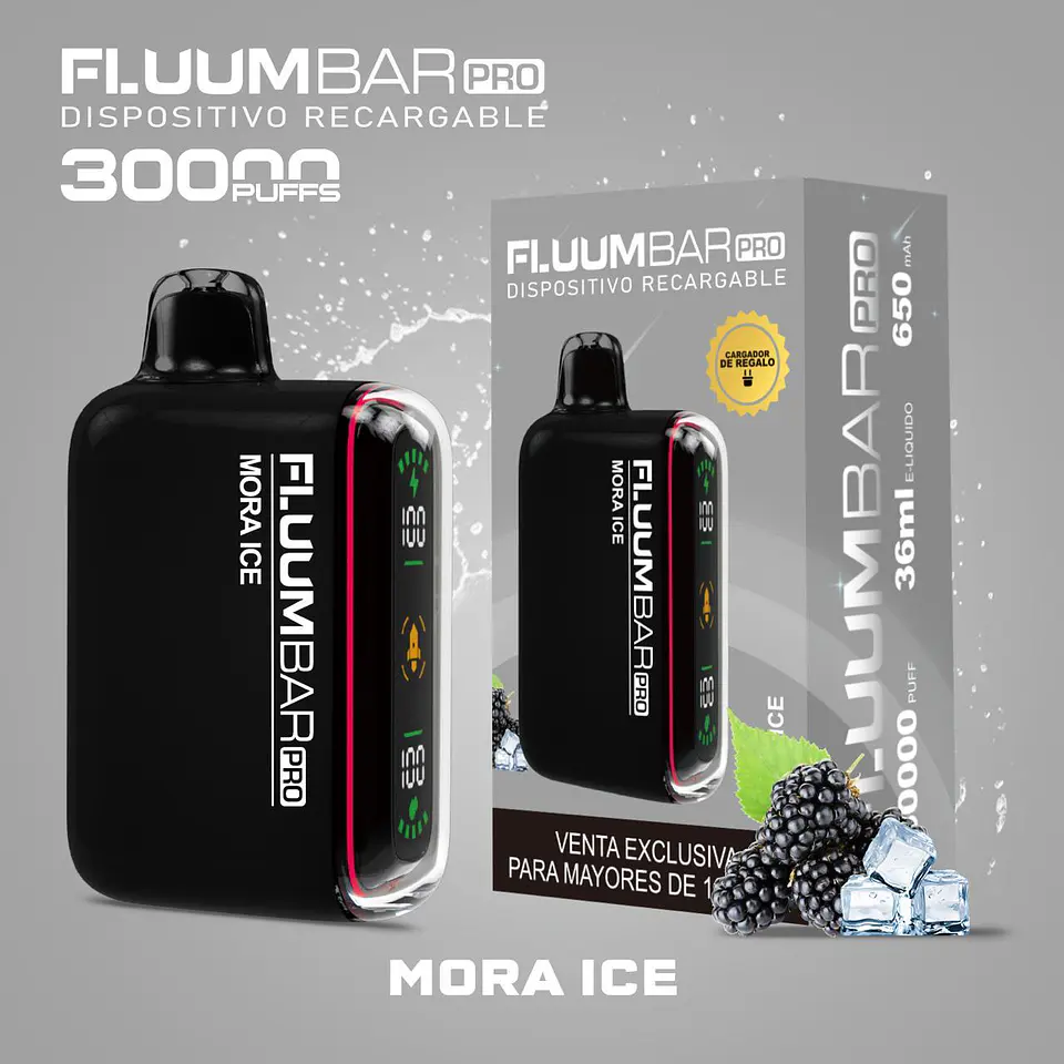 Vaporizador Desechable Mora Ice 30000 Puffs - Fluumbar Pro 1