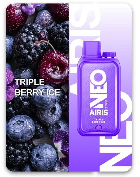VAPORIZADOR DESECHABLE AIRIS NEO 8000 PUFF 5% - TRIPLE BERRY ICE