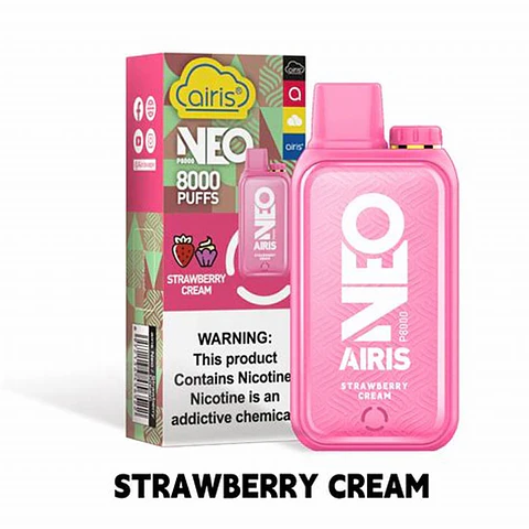 VAPORIZADOR DESECHABLE AIRIS NEO 8000 PUFF 5% - STRAWBERRY CREAM