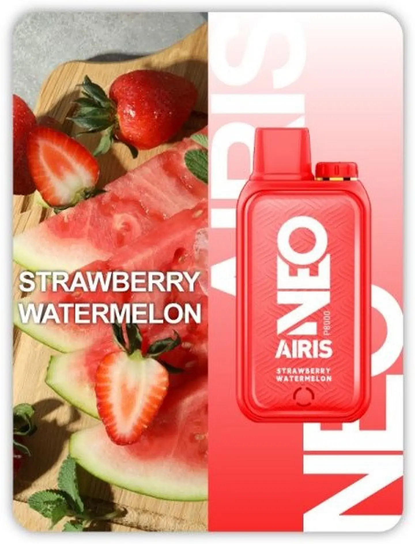 VAPORIZADOR DESECHABLE AIRIS NEO 8000 PUFF 5% - STRAWBERRY WATERMELON 1
