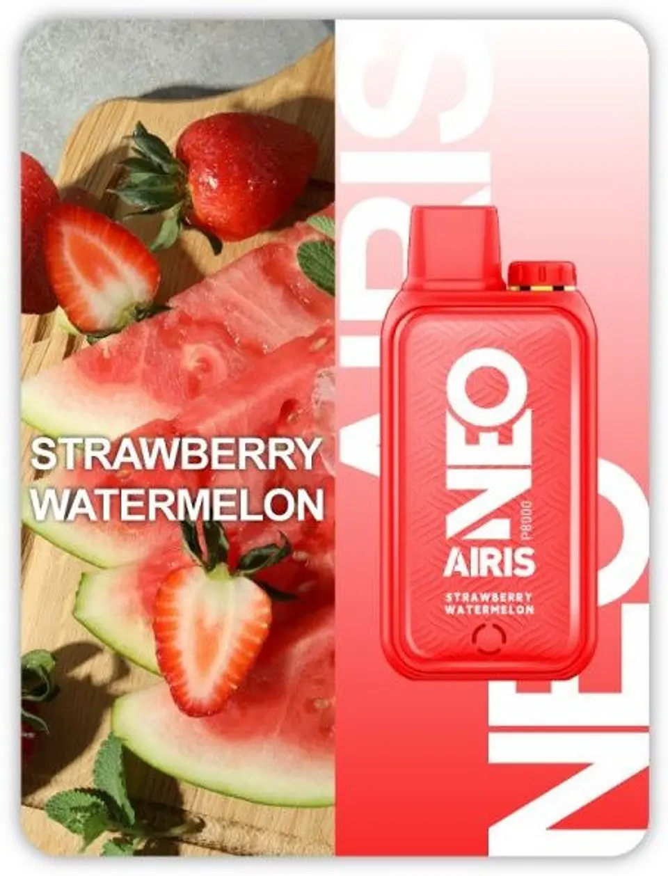 VAPORIZADOR DESECHABLE AIRIS NEO 8000 PUFF 5% - STRAWBERRY WATERMELON 1