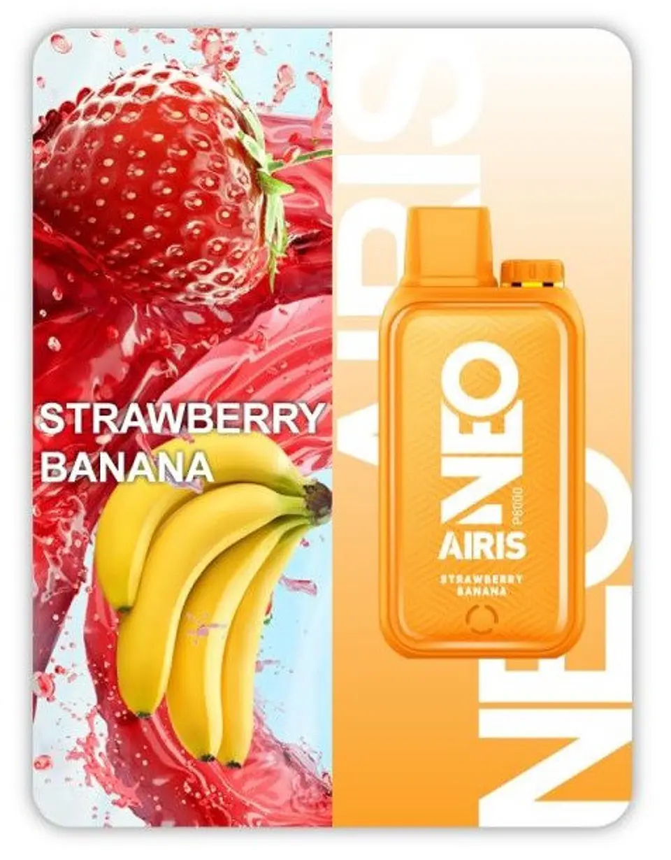 VAPORIZADOR DESECHABLE AIRIS NEO 8000 PUFF 5% - STRAWBERRY BANANA 1
