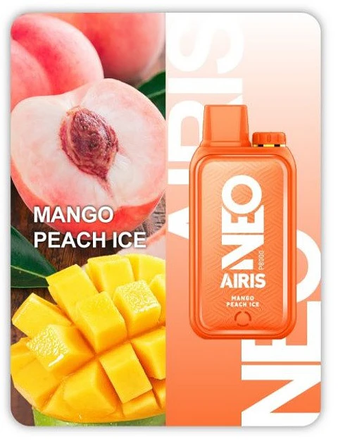 VAPORIZADOR DESECHABLE AIRIS NEO 8000 PUFF 5% - MANGO PEACH ICE