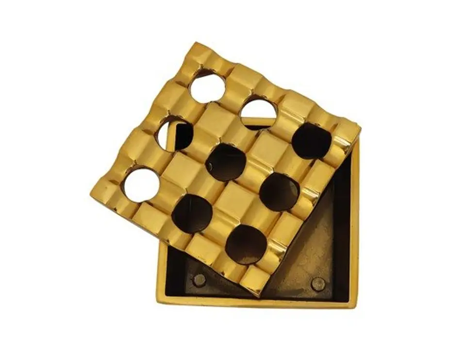 CENICERO RAW METALICO DORADO ANTI VIENTO (REGAL ASHTRAY) 1