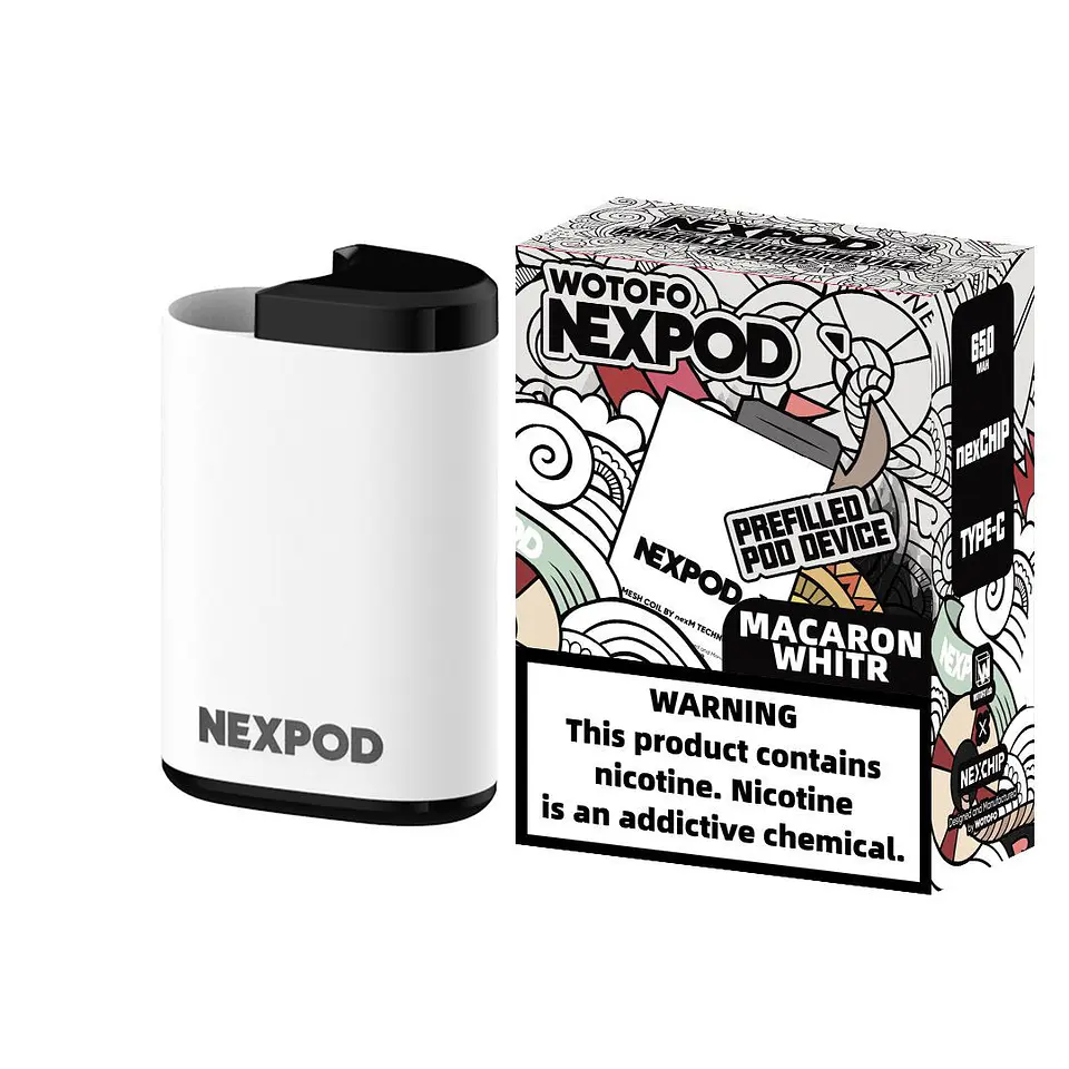 VAPER DESECHABLE MACARON WHITE DEVICE (BATERIA) - NEXPOD WOTOFO 1