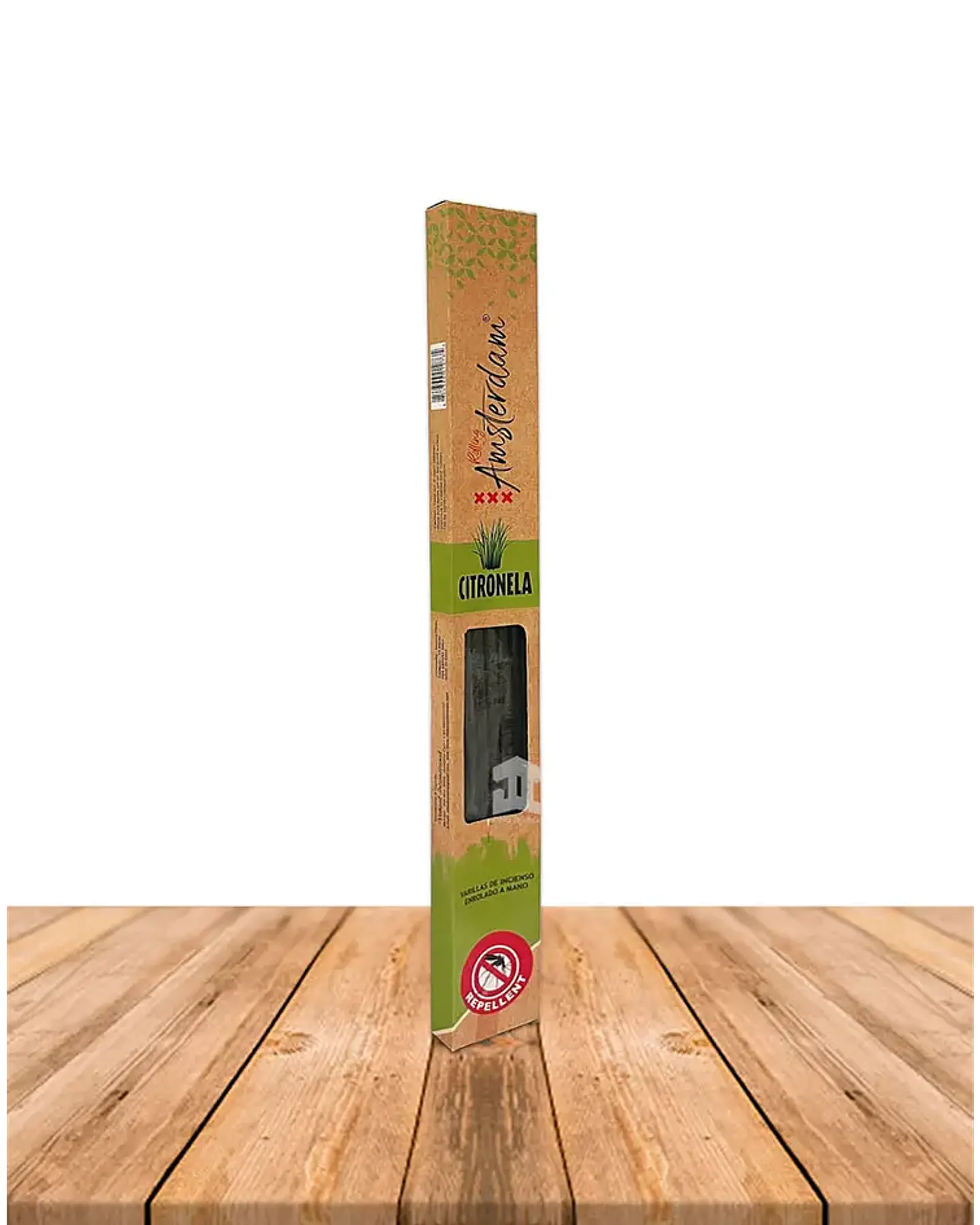 INCIENSO JARDIN ROLLING AMSTERDAM 41 CM CITRONELA 2 HORAS ! 1