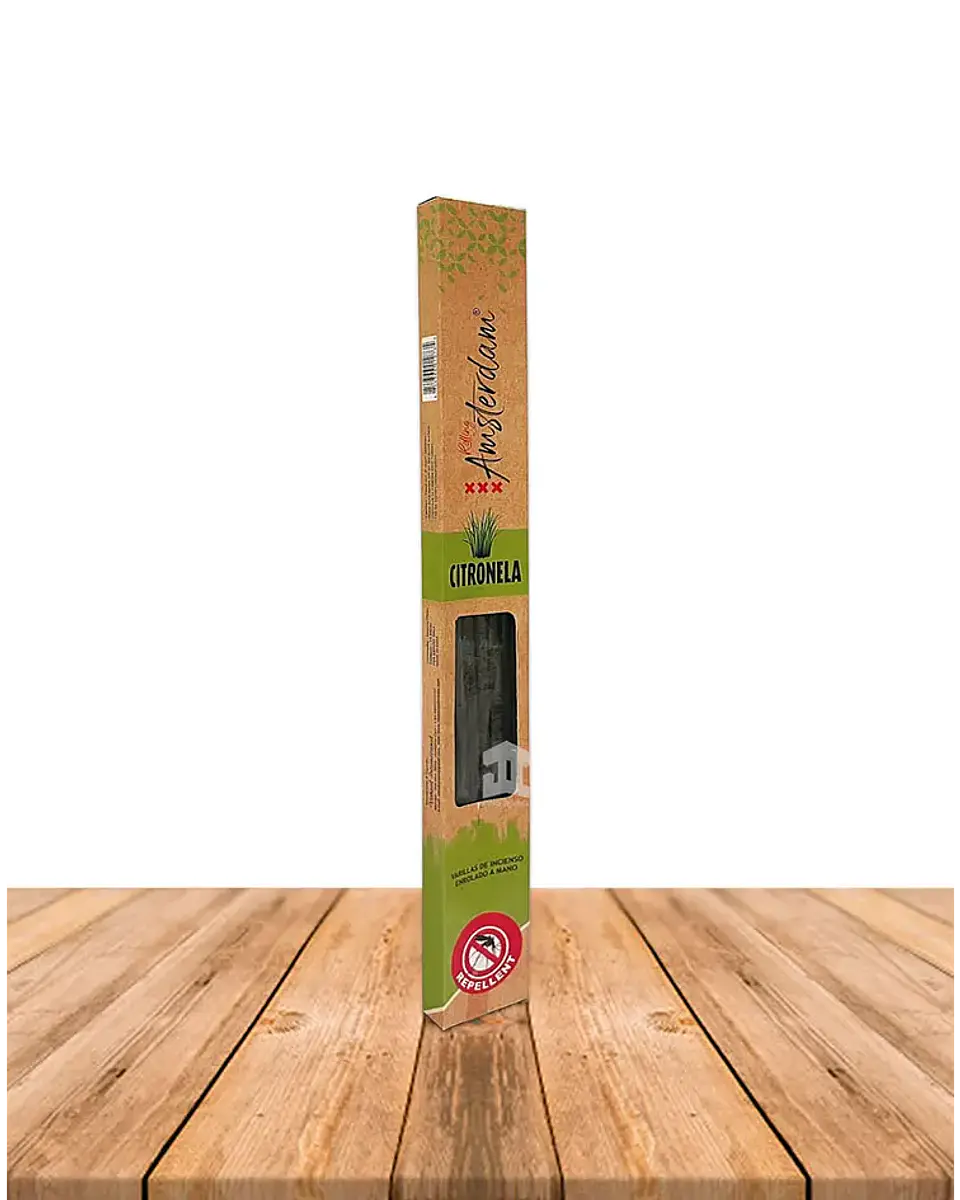 INCIENSO JARDIN ROLLING AMSTERDAM 41 CM CITRONELA 2 HORAS ! 1