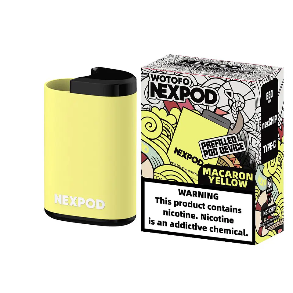 VAPER DESECHABLE MACARON YELLOW DEVICE (BATERIA) - NEXPOD WOTOFO 1
