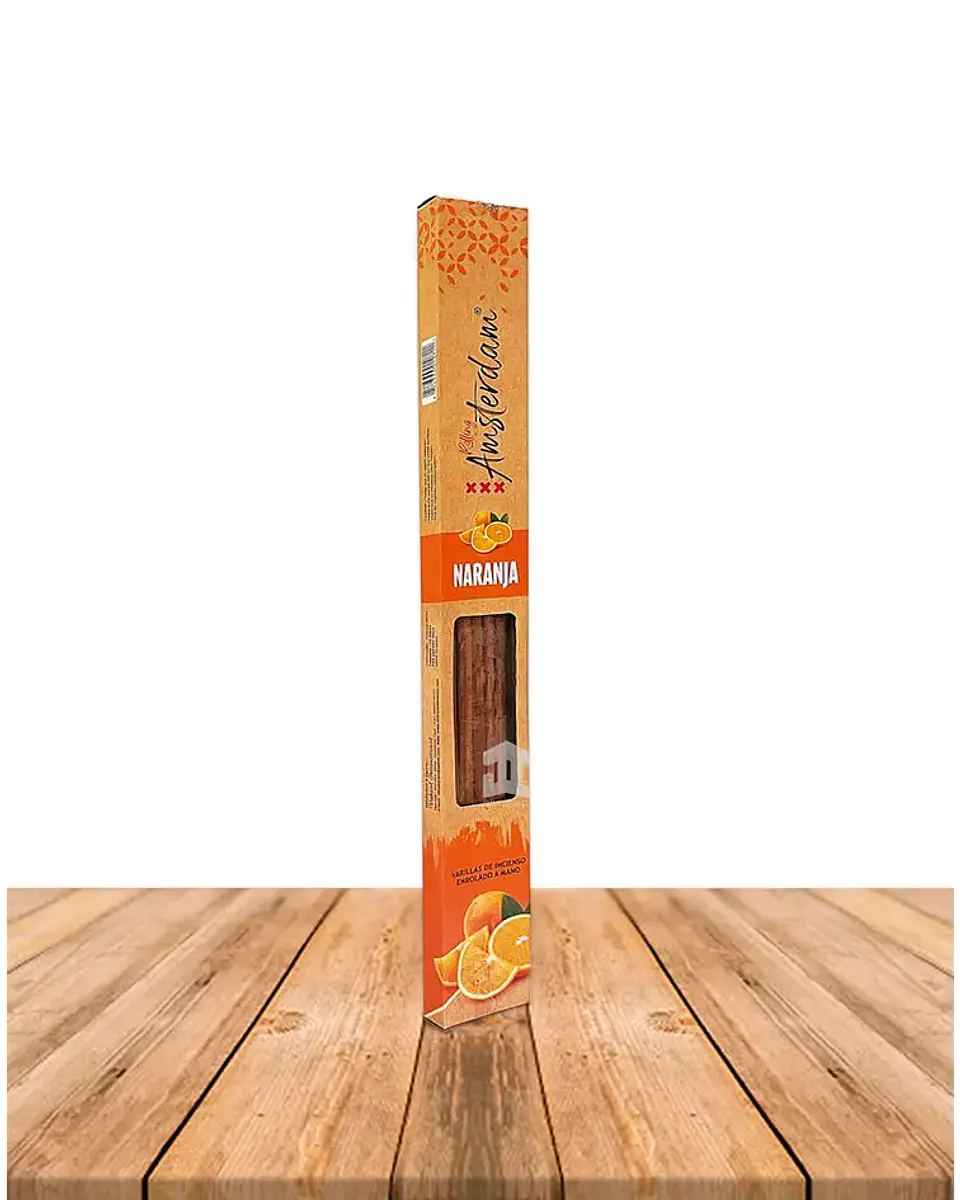 INCIENSO JARDIN ROLLING AMSTERDAM 41 CM NARANJA 2 HORAS ! 1