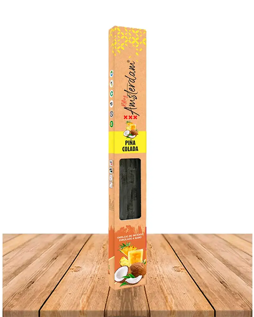 INCIENSO JARDIN ROLLING AMSTERDAM 41 CM PIÑA COLADA 2 HORAS ! 1