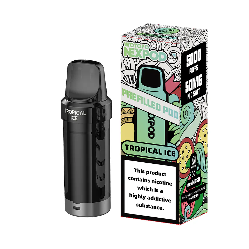 VAPER DESECHABLE TROPICAL ICE POD (REPUESTO) 5000 PUFFS 4.5% - NEXPOD WOTOFO 1
