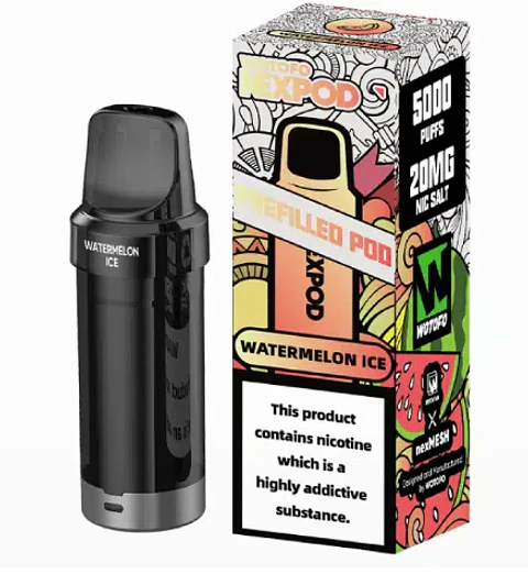 VAPER DESECHABLE WATERMELON ICE POD (REPUESTO) 5000 PUFFS 5% - NEXPOD WOTOFO