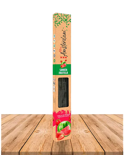 INCIENSO JARDIN ROLLING AMSTERDAM 41 CM SANDÍA FRUTILLA 2 HORAS !