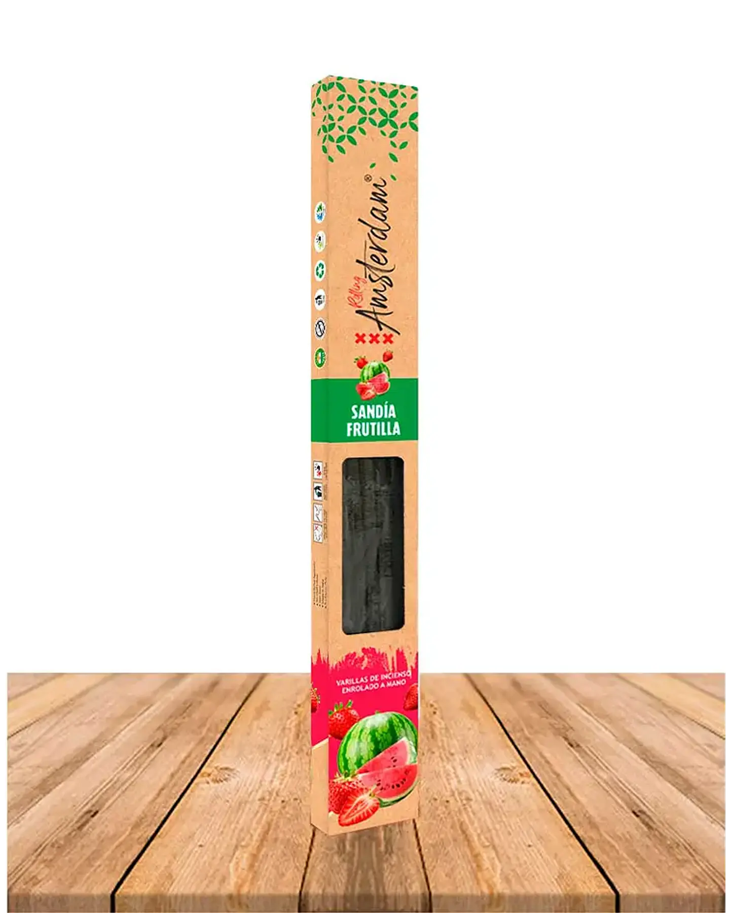 INCIENSO JARDIN ROLLING AMSTERDAM 41 CM SANDÍA FRUTILLA 2 HORAS ! 1