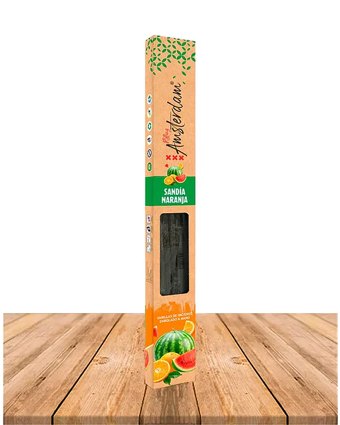 INCIENSO JARDIN ROLLING AMSTERDAM 41 CM SANDÍA NARANJA 2 HORAS !