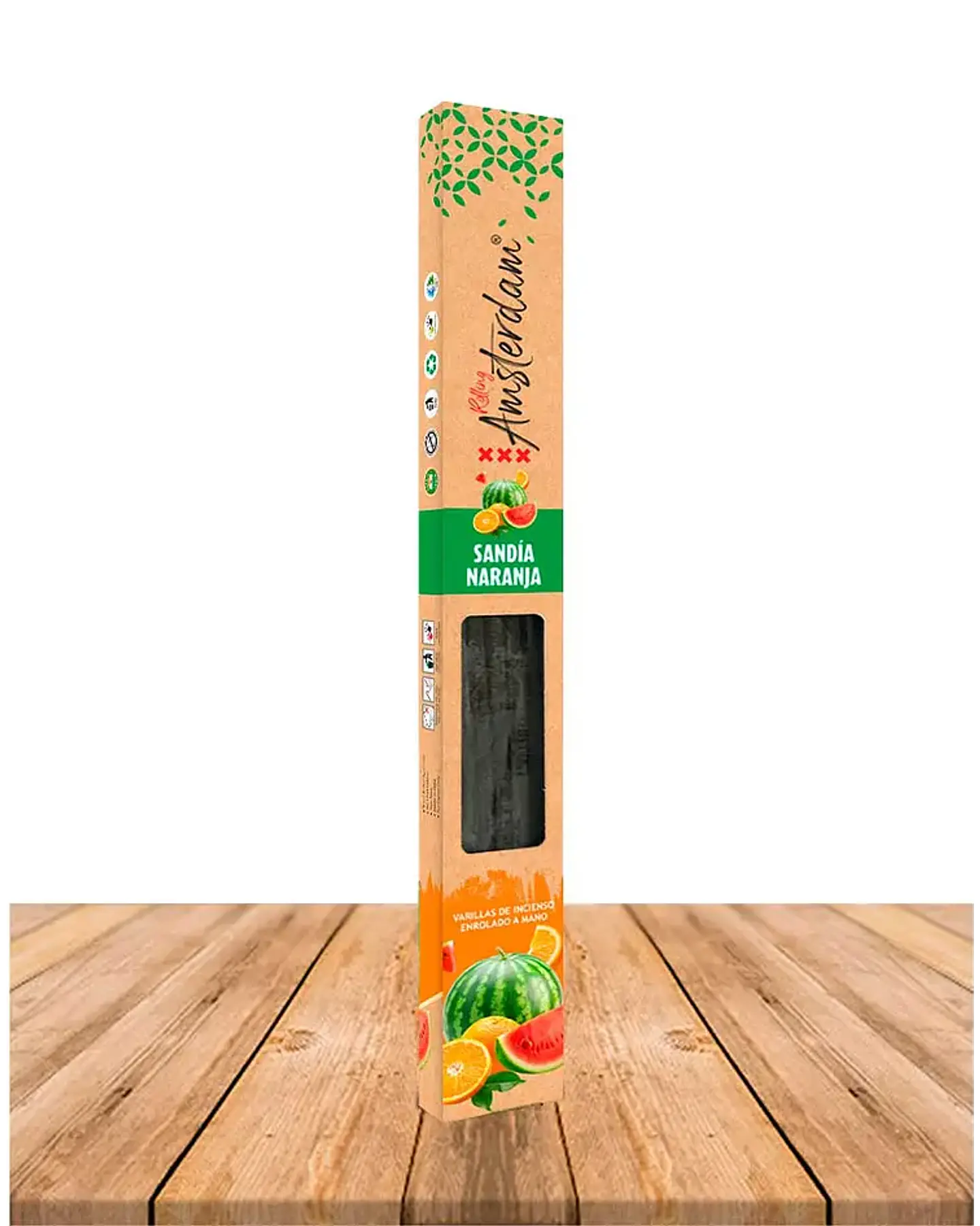 INCIENSO JARDIN ROLLING AMSTERDAM 41 CM SANDÍA NARANJA 2 HORAS ! 1