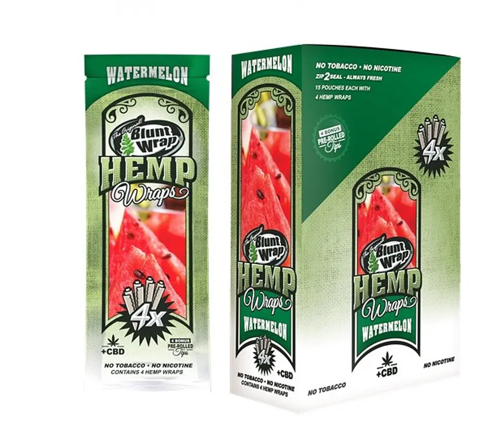 BLUNT HEMP WRAP X4 WATERMELON 1