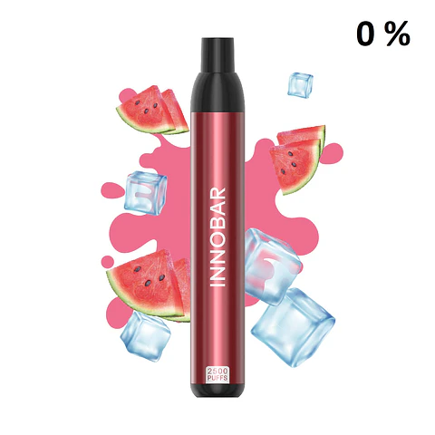 VAPER DESECHABLE WATERMELON ICE 2500 PUFFS 0% - INNOBAR