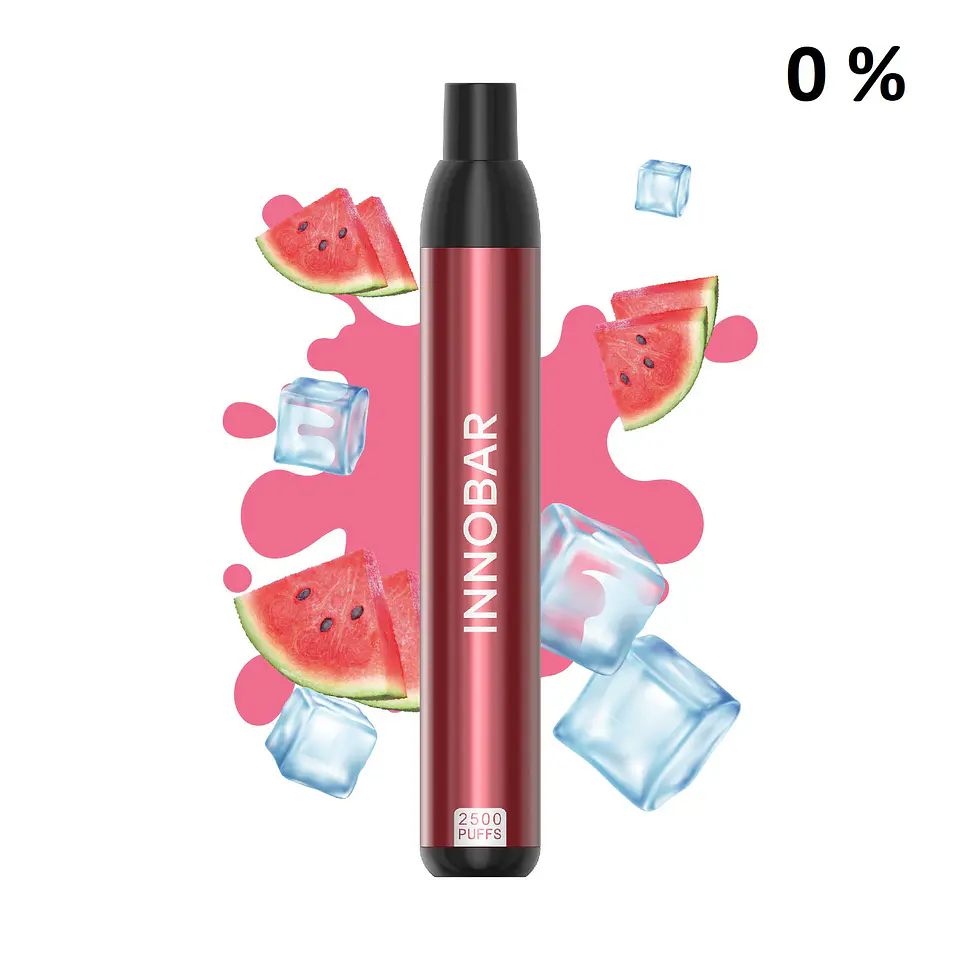 VAPER DESECHABLE WATERMELON ICE 2500 PUFFS 0% - INNOBAR 1