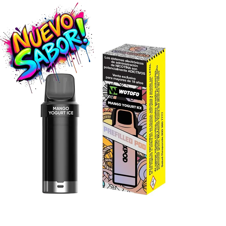 VAPER DESECHABLE MANGO YOGURT ICE POD (REPUESTO) 5000 PUFFS 4.5% - NEXPOD WOTOFO 1