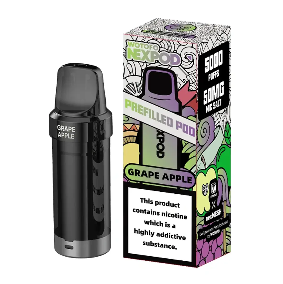 NEXPOD REPUESTO REFILLED POD 5000 PUFFS GRAPE APPLE - WOTOFO 1