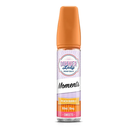 Líquido Vaporizador Peach Bubble 50ml Shortfill 0% - Dinner Lady
