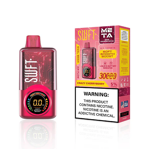 Vaper Desechable Crazy Cherryberry 30.000 puffs Dual Mesh 5% - SWFT