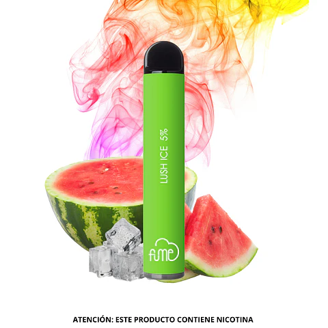 VAPORIZADOR DESECHABLE FUME EXTRA 2500 PUFF 5% - LUSH ICE (SANDÍA)