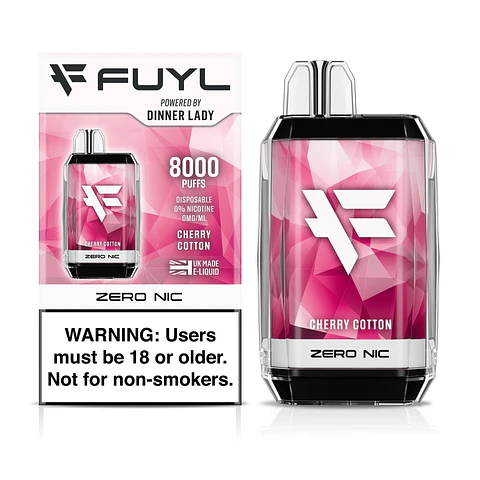 VAPORIZADOR DESECHABLE FUYL DINNER LADY 8000 PUFF 0% - CHERRY COTTON