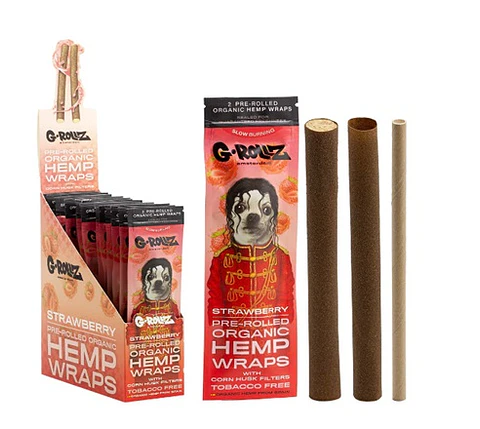G-Rollz Pre-rolled Hemp Wraps x 2 Strawberry