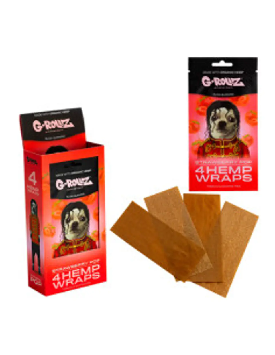 BLUNT G-ROLLZ HEMP WRAPS STRAWBERRY POP X4 1