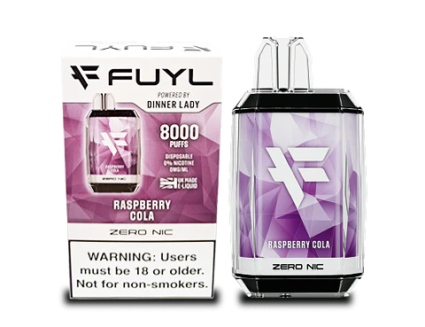 VAPORIZADOR DESECHABLE FUYL DINNER LADY 8000 PUFF 0% - RASPBERRY COLA