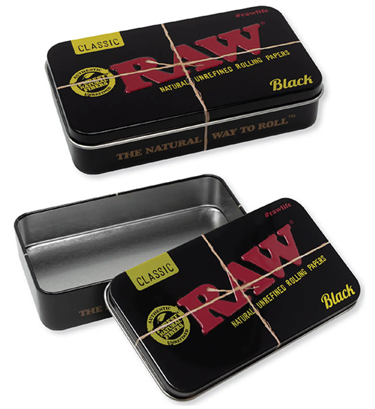 CAJITA METÁLICA RAW RECTANGULAR NEGRA 1