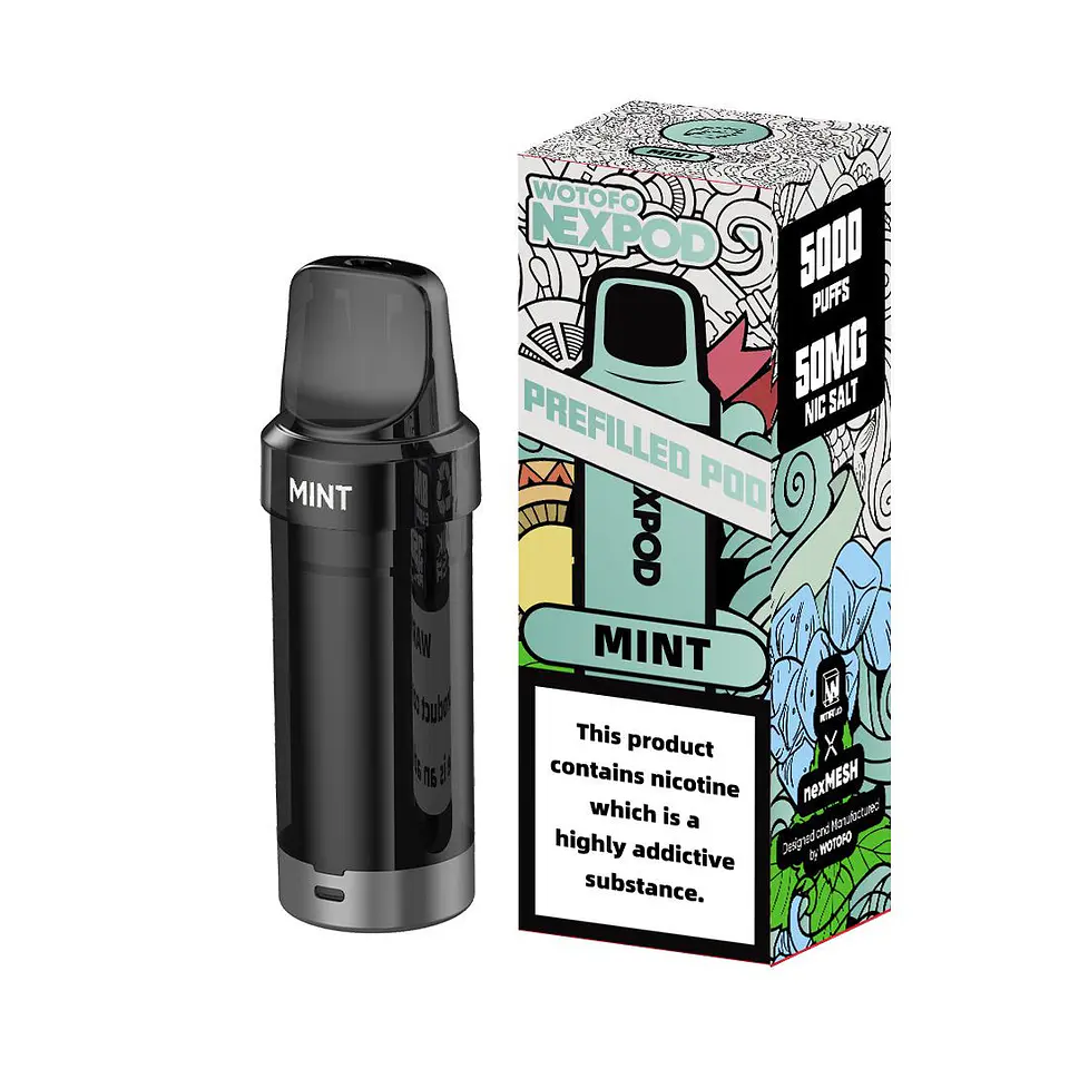 NEXPOD REPUESTO REFILLED POD 5000 PUFFS MINT 4.5% - WOTOFO 1
